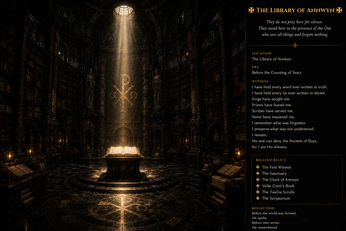The ancient Library of Annwyn.