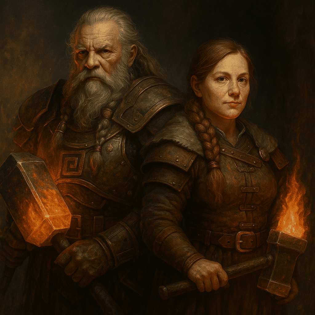 Algren Klanbolt and Zerin Darkbrew - Dwarf Priest and his Handii companion