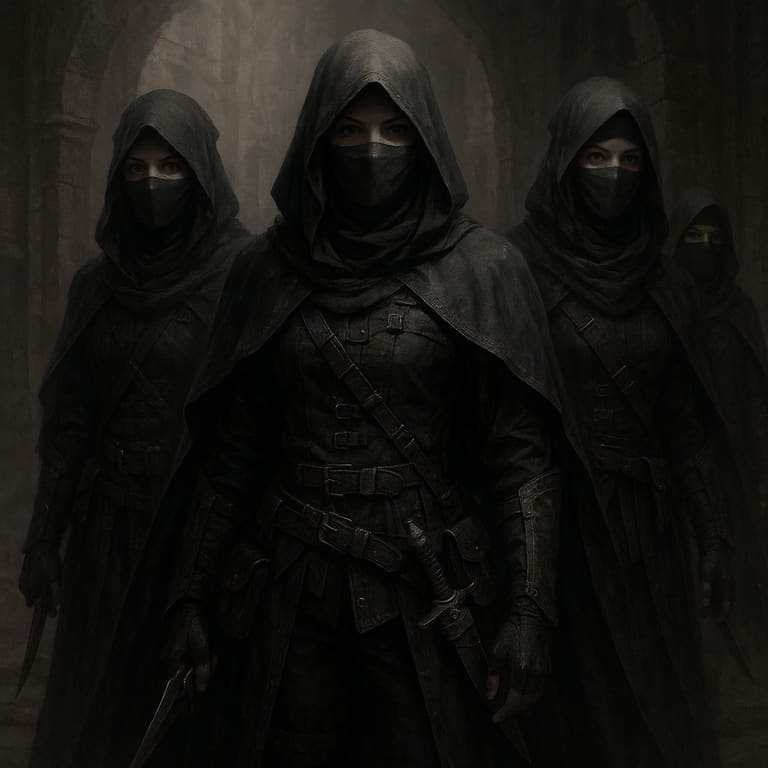 The Handii in their concealed armor, deadly protectors moving unseen