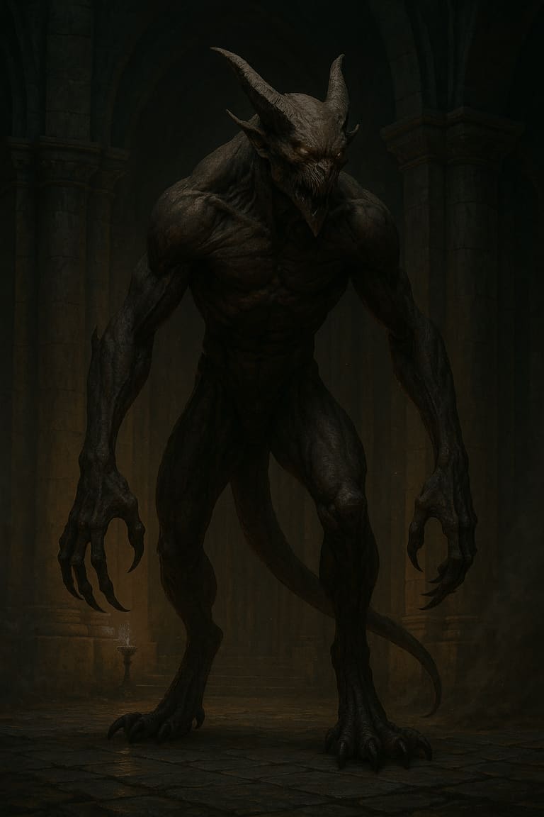 Ragor - A terrifying demon of Sheol with burning eyes