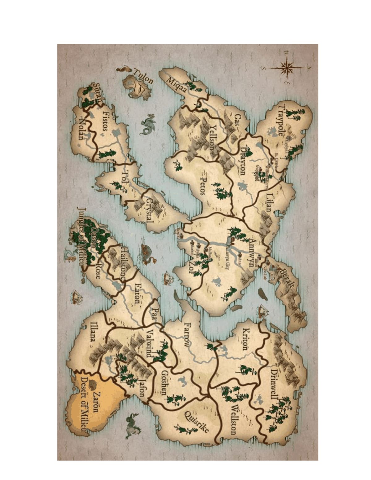Illuminated world map of Sacred Grimdark.